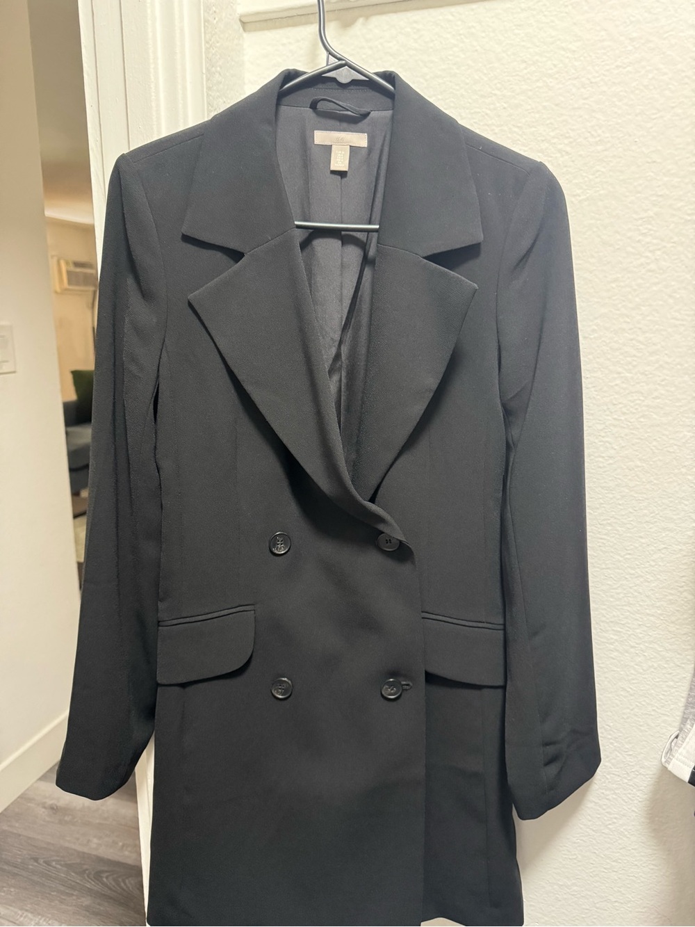 H&M Black Double-Breasted Women's Blazer